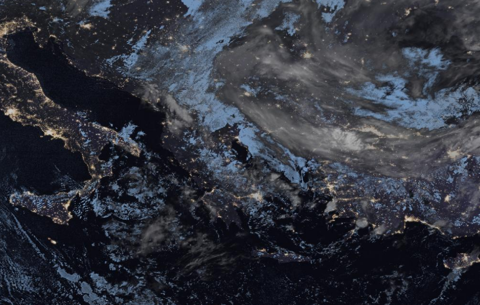 Τελευταία δορυφορική εικόνα νεφοκάλυψης