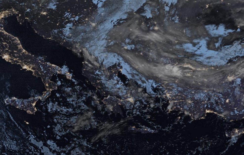 Τελευταία δορυφορική εικόνα νεφοκάλυψης