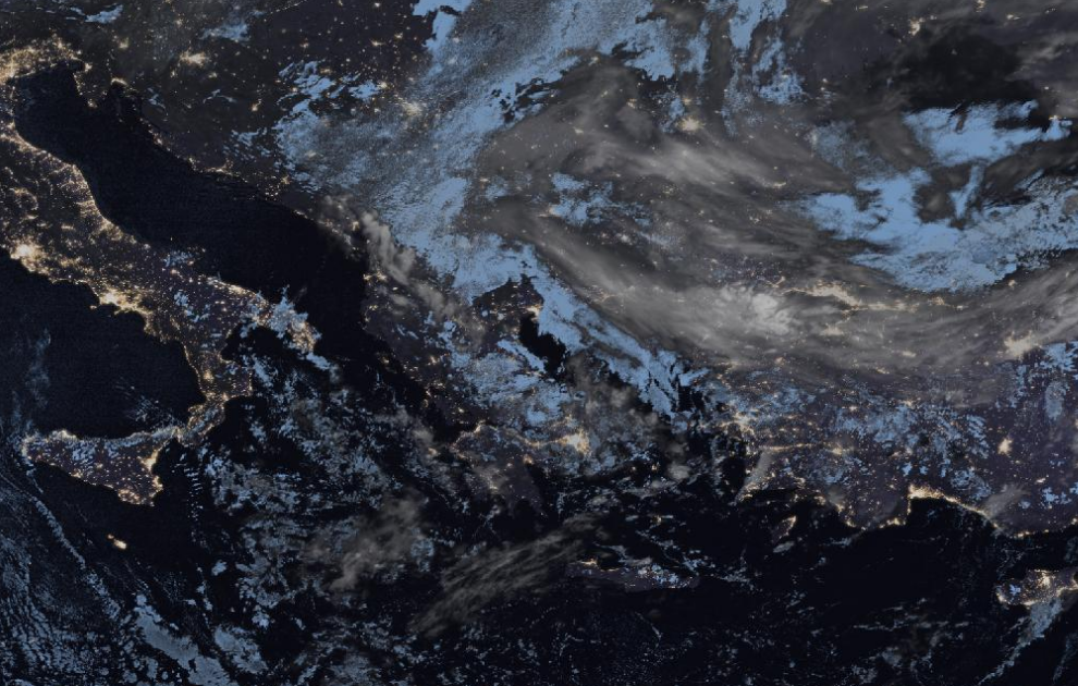 Τελευταία δορυφορική εικόνα νεφοκάλυψης