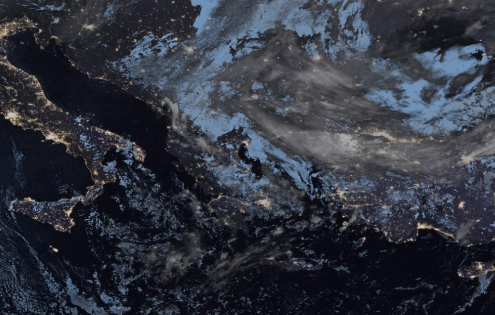 Τελευταία δορυφορική εικόνα νεφοκάλυψης