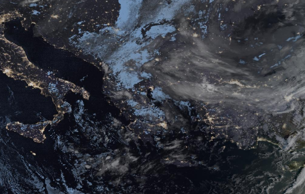 Τελευταία δορυφορική εικόνα νεφοκάλυψης