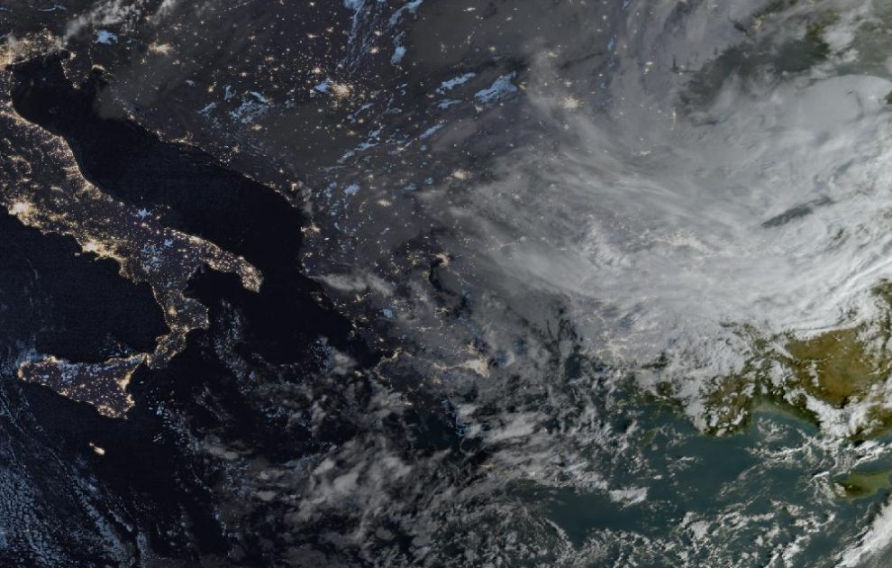 Τελευταία δορυφορική εικόνα νεφοκάλυψης