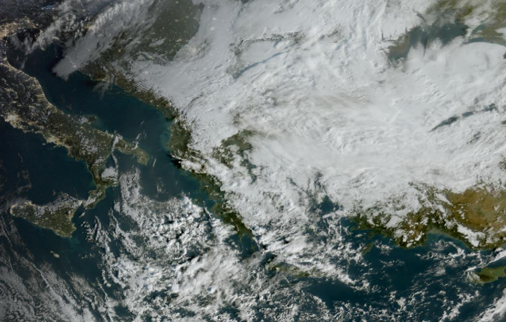 Τελευταία δορυφορική εικόνα νεφοκάλυψης