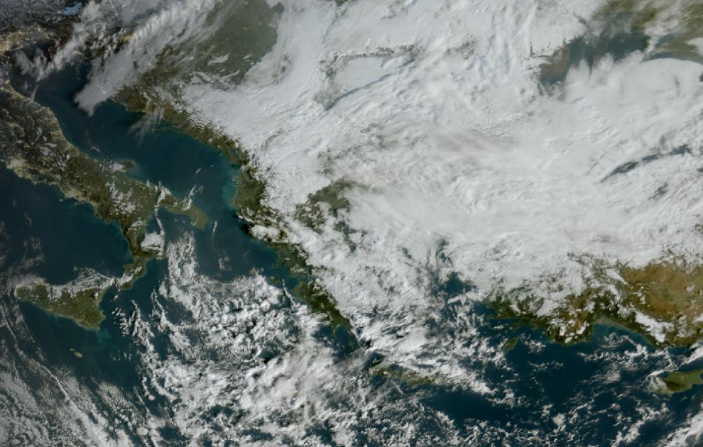 Τελευταία δορυφορική εικόνα νεφοκάλυψης