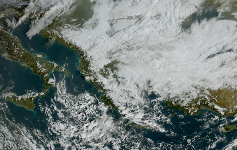 Τελευταία δορυφορική εικόνα νεφοκάλυψης