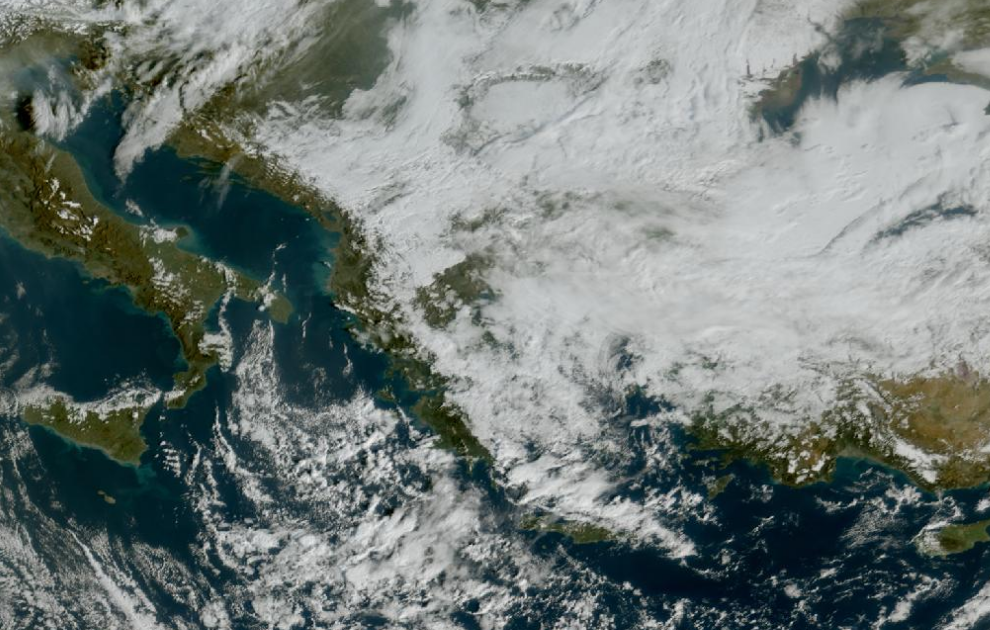 Τελευταία δορυφορική εικόνα νεφοκάλυψης