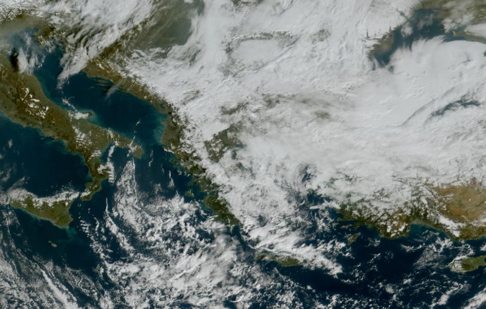 Τελευταία δορυφορική εικόνα νεφοκάλυψης