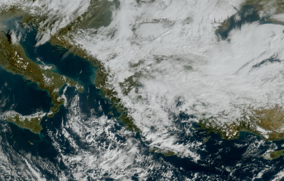 Τελευταία δορυφορική εικόνα νεφοκάλυψης