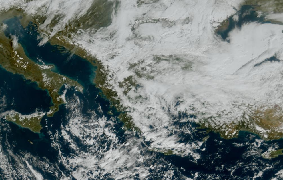 Τελευταία δορυφορική εικόνα νεφοκάλυψης