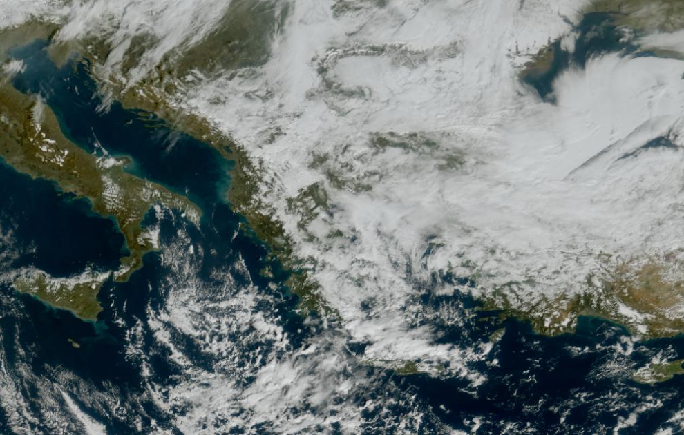 Τελευταία δορυφορική εικόνα νεφοκάλυψης