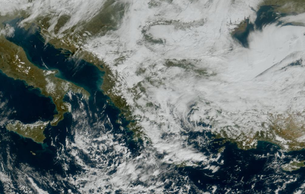 Τελευταία δορυφορική εικόνα νεφοκάλυψης