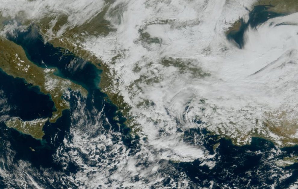 Τελευταία δορυφορική εικόνα νεφοκάλυψης