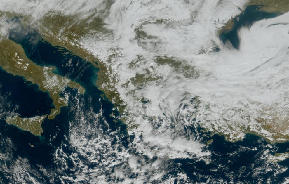 Τελευταία δορυφορική εικόνα νεφοκάλυψης