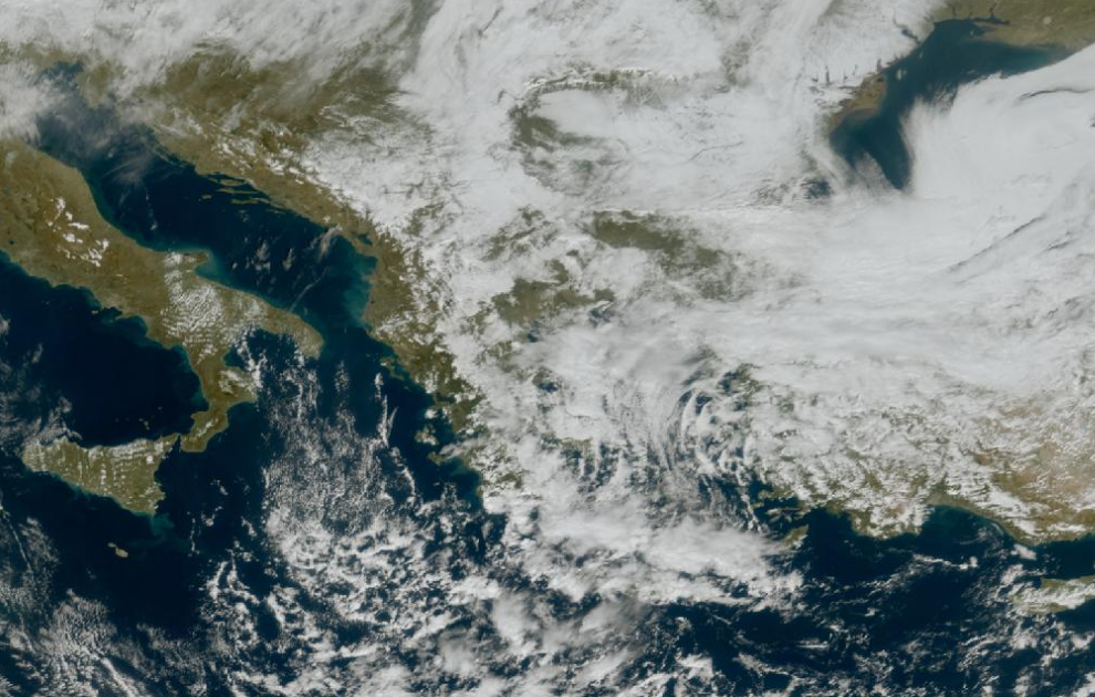 Τελευταία δορυφορική εικόνα νεφοκάλυψης