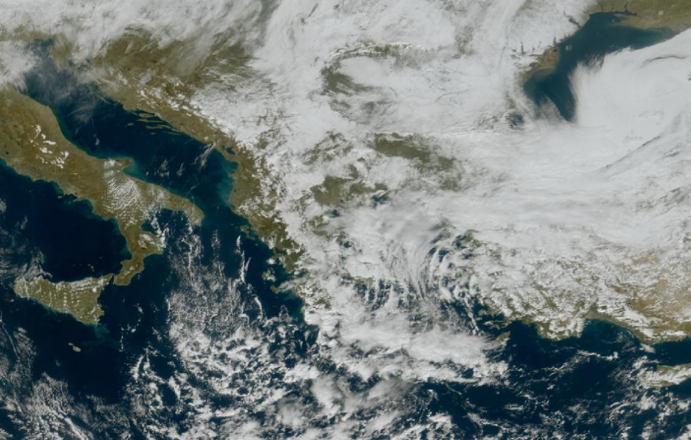 Τελευταία δορυφορική εικόνα νεφοκάλυψης