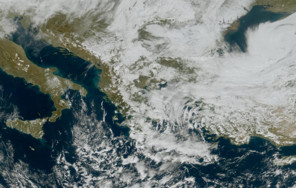 Τελευταία δορυφορική εικόνα νεφοκάλυψης