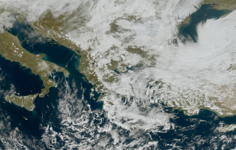 Τελευταία δορυφορική εικόνα νεφοκάλυψης