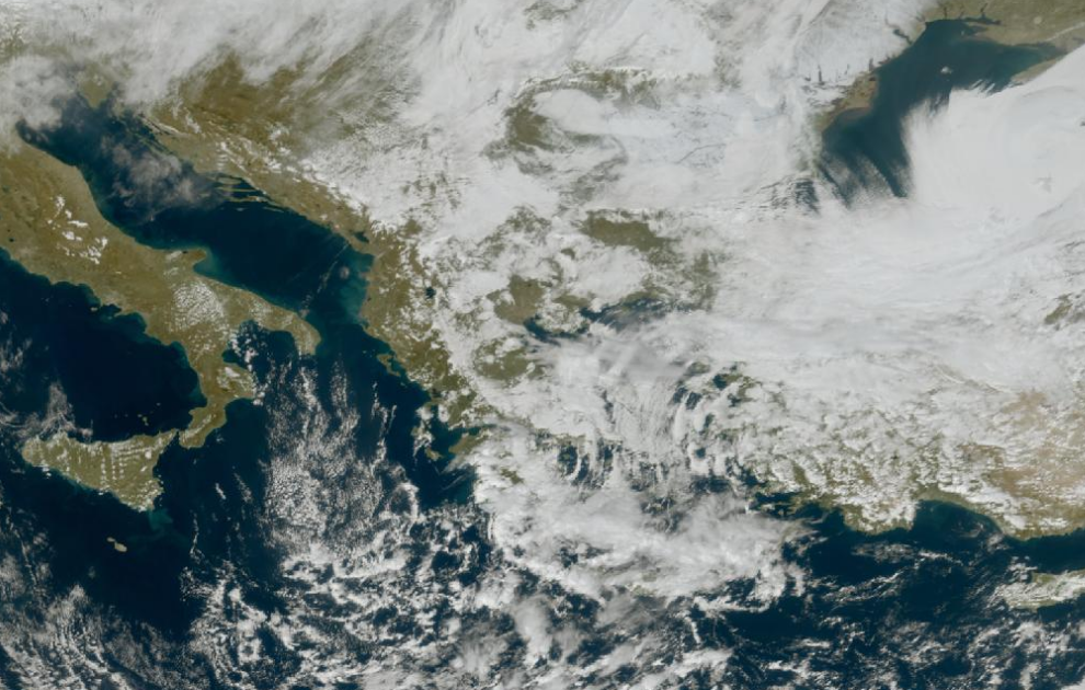 Τελευταία δορυφορική εικόνα νεφοκάλυψης