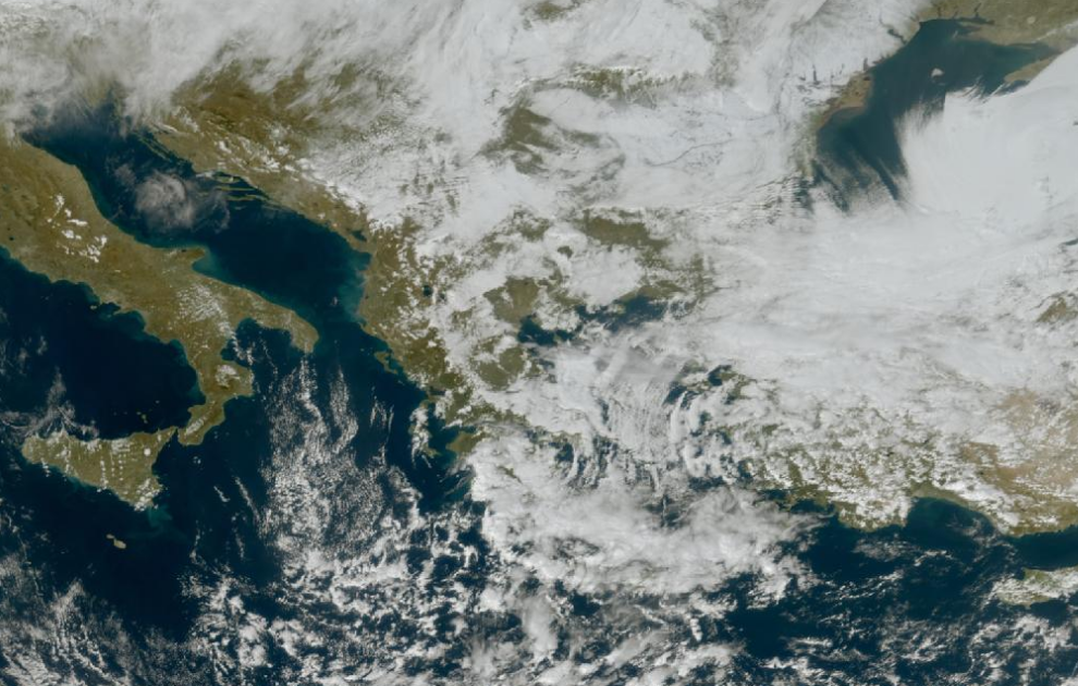 Τελευταία δορυφορική εικόνα νεφοκάλυψης