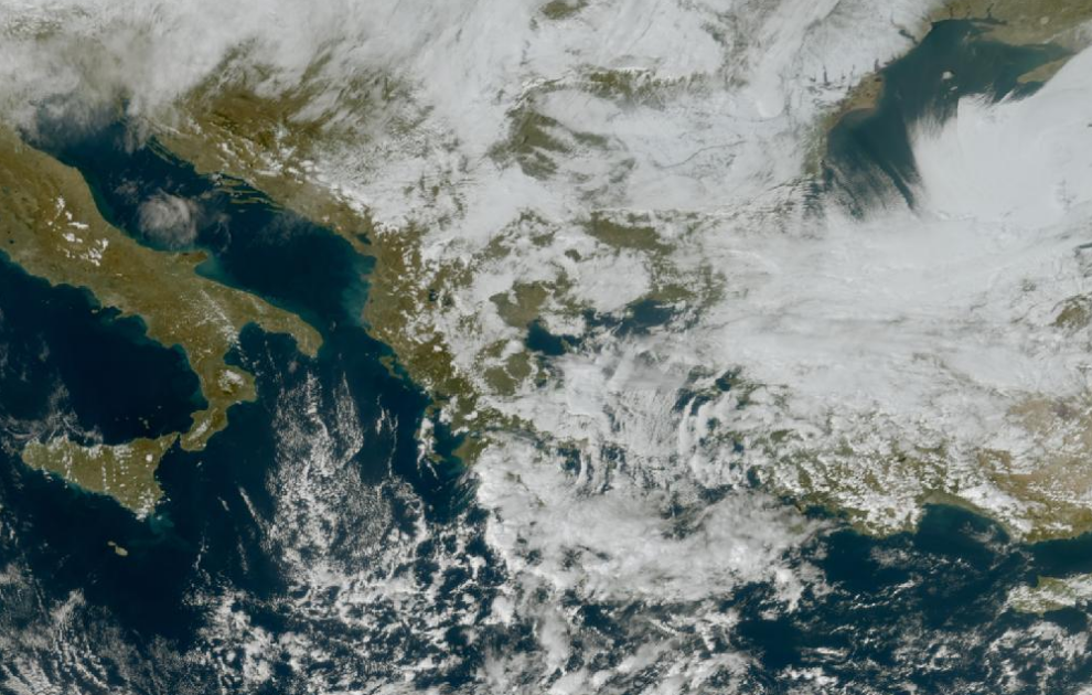 Τελευταία δορυφορική εικόνα νεφοκάλυψης