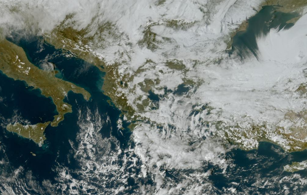 Τελευταία δορυφορική εικόνα νεφοκάλυψης