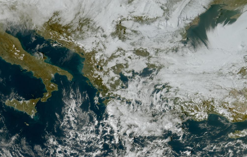 Τελευταία δορυφορική εικόνα νεφοκάλυψης