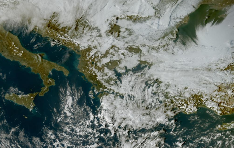 Τελευταία δορυφορική εικόνα νεφοκάλυψης