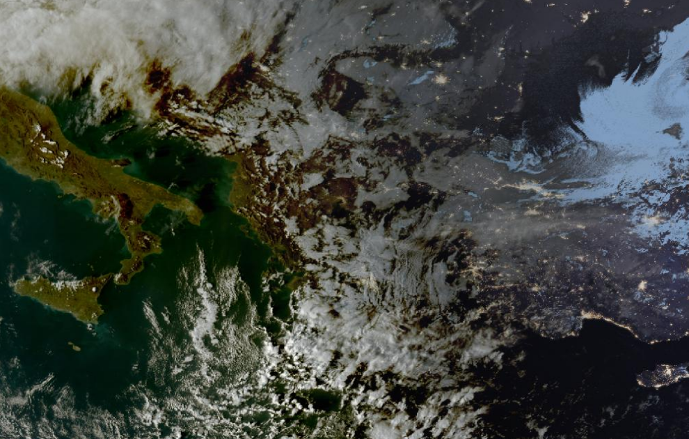 Τελευταία δορυφορική εικόνα νεφοκάλυψης