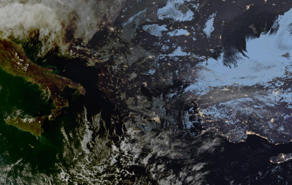 Τελευταία δορυφορική εικόνα νεφοκάλυψης