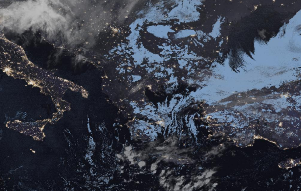 Τελευταία δορυφορική εικόνα νεφοκάλυψης