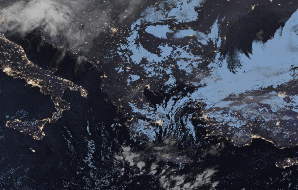 Τελευταία δορυφορική εικόνα νεφοκάλυψης