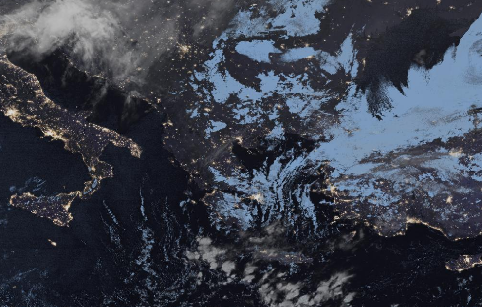 Τελευταία δορυφορική εικόνα νεφοκάλυψης