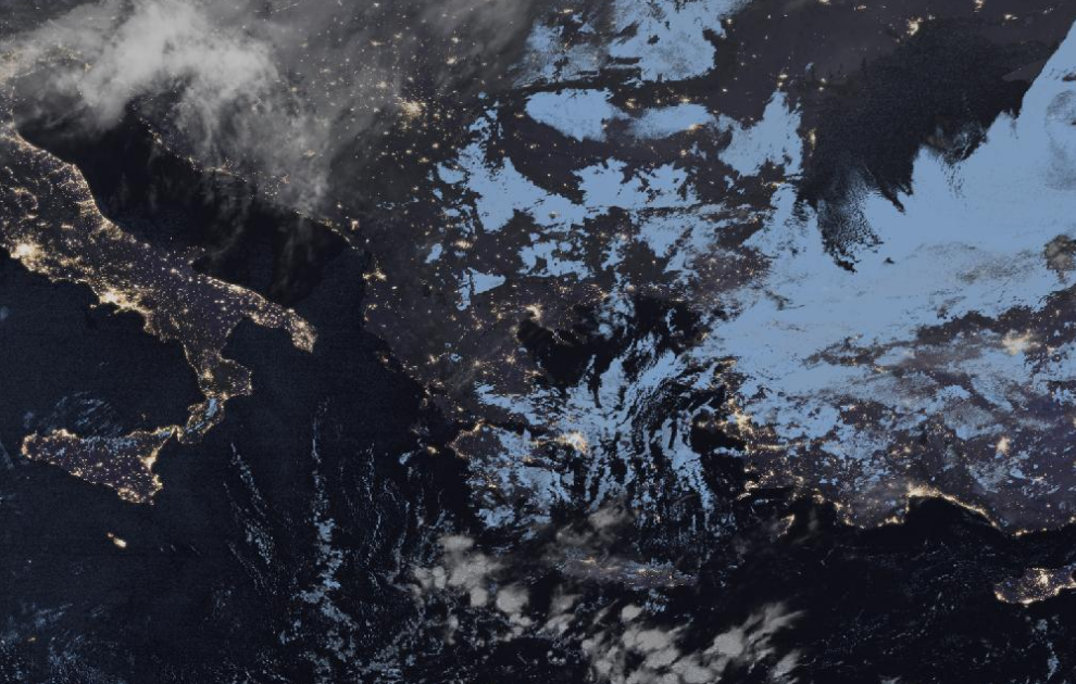 Τελευταία δορυφορική εικόνα νεφοκάλυψης