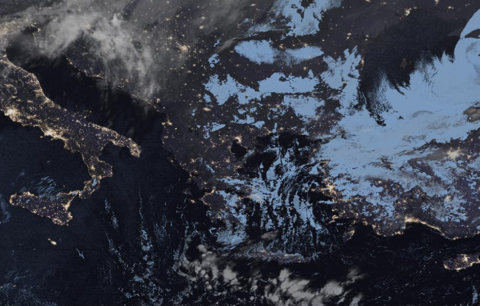 Τελευταία δορυφορική εικόνα νεφοκάλυψης