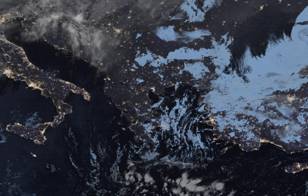 Τελευταία δορυφορική εικόνα νεφοκάλυψης