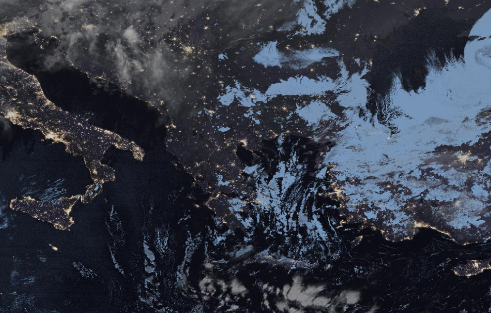 Τελευταία δορυφορική εικόνα νεφοκάλυψης