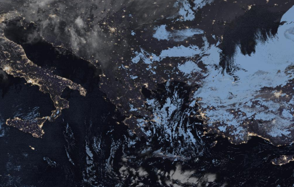 Τελευταία δορυφορική εικόνα νεφοκάλυψης