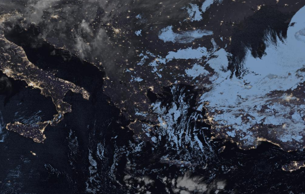 Τελευταία δορυφορική εικόνα νεφοκάλυψης