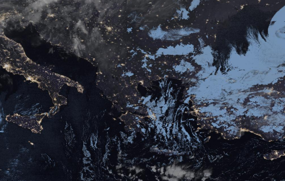 Τελευταία δορυφορική εικόνα νεφοκάλυψης