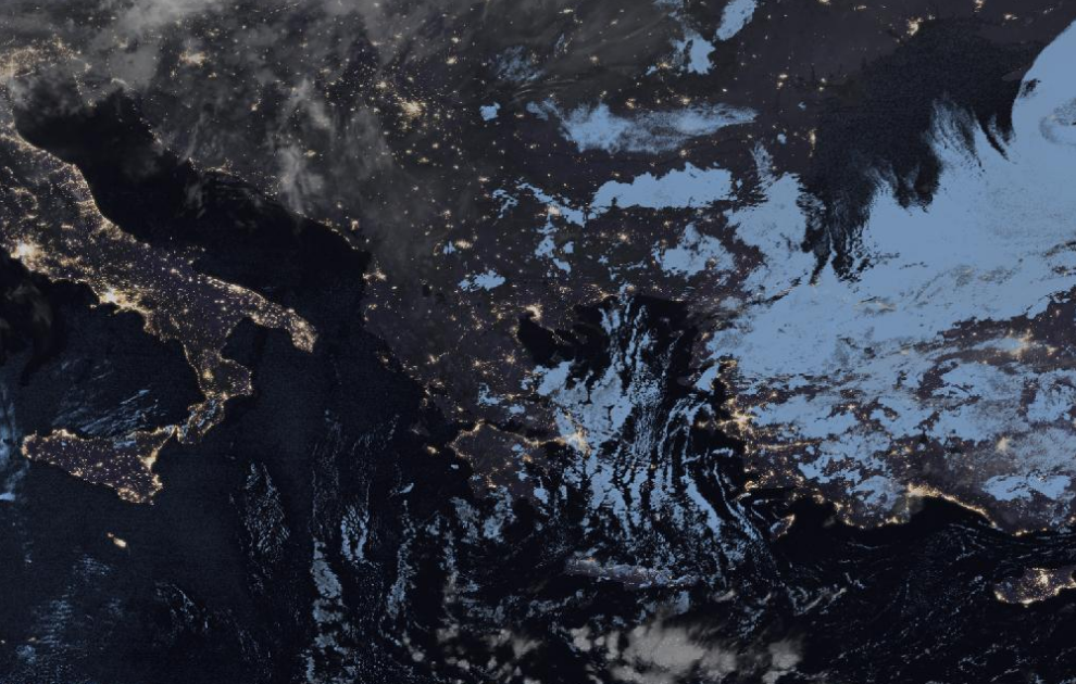 Τελευταία δορυφορική εικόνα νεφοκάλυψης