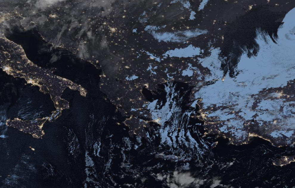 Τελευταία δορυφορική εικόνα νεφοκάλυψης