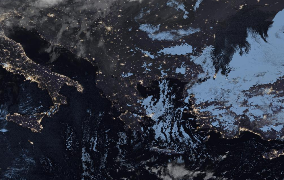 Τελευταία δορυφορική εικόνα νεφοκάλυψης