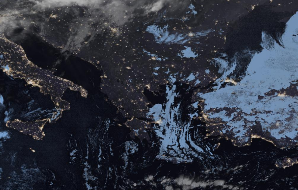 Τελευταία δορυφορική εικόνα νεφοκάλυψης