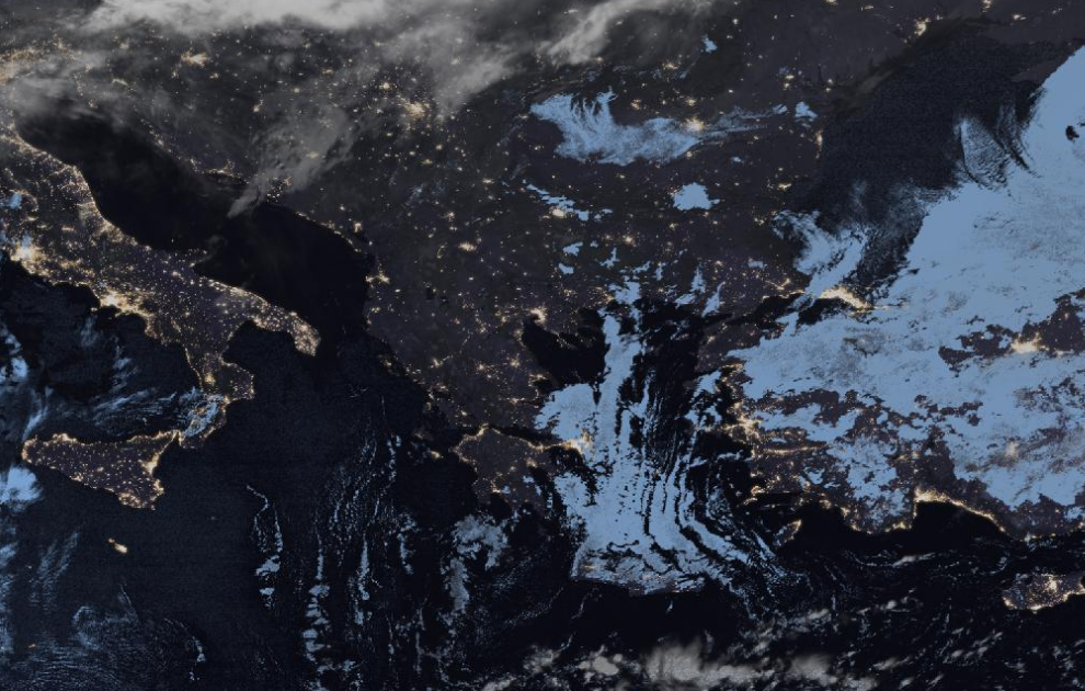 Τελευταία δορυφορική εικόνα νεφοκάλυψης