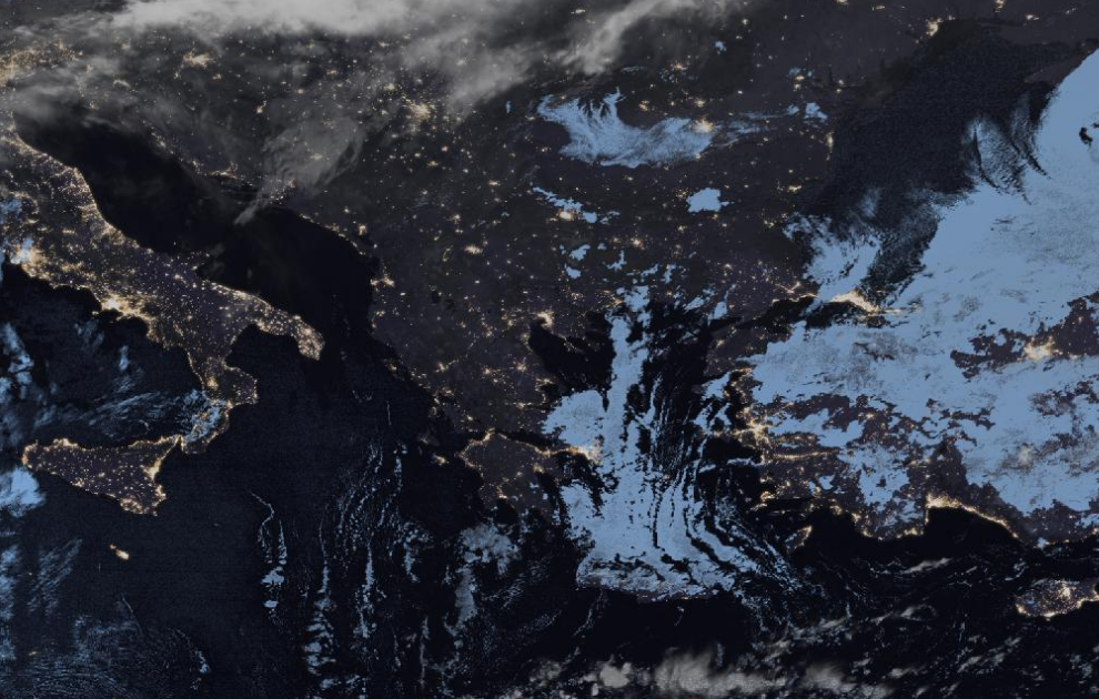 Τελευταία δορυφορική εικόνα νεφοκάλυψης