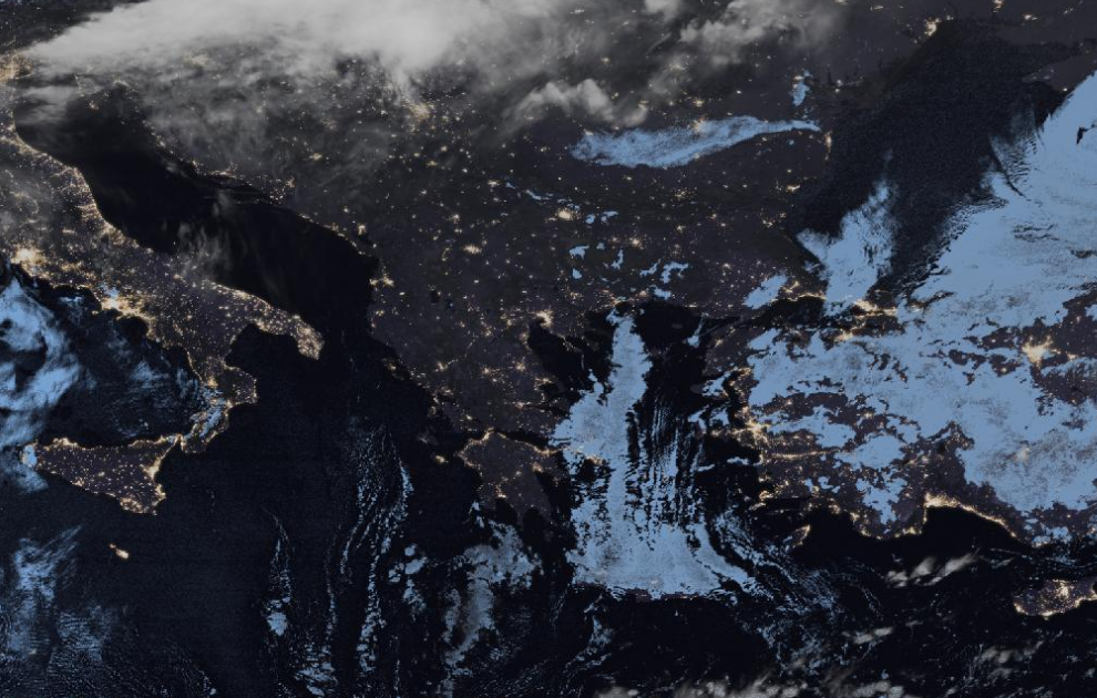 Τελευταία δορυφορική εικόνα νεφοκάλυψης