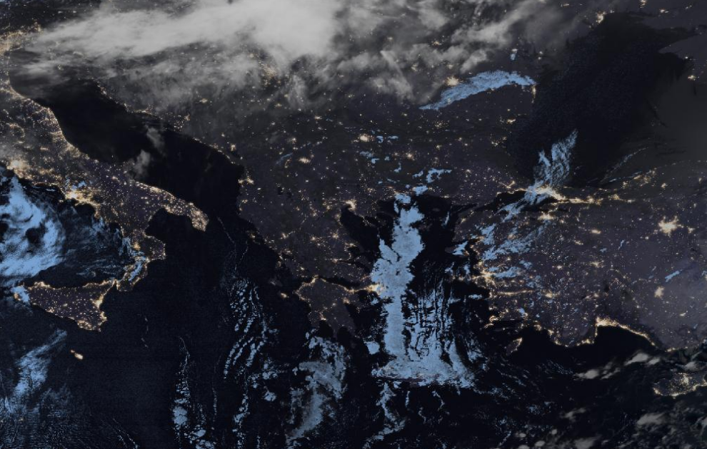 Τελευταία δορυφορική εικόνα νεφοκάλυψης