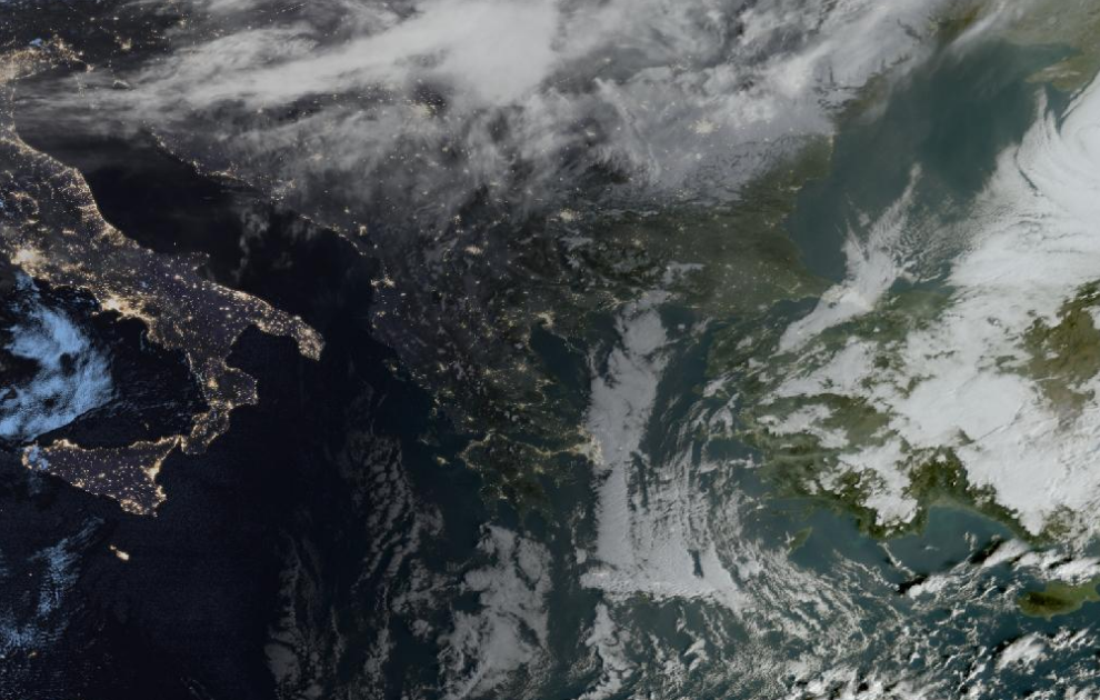 Τελευταία δορυφορική εικόνα νεφοκάλυψης