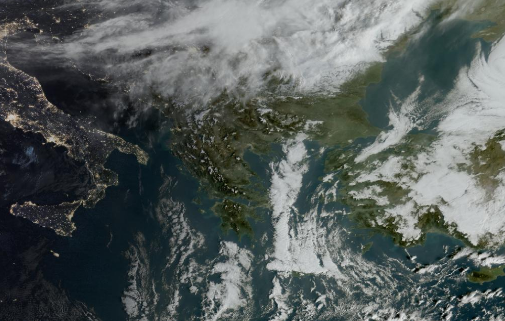 Τελευταία δορυφορική εικόνα νεφοκάλυψης