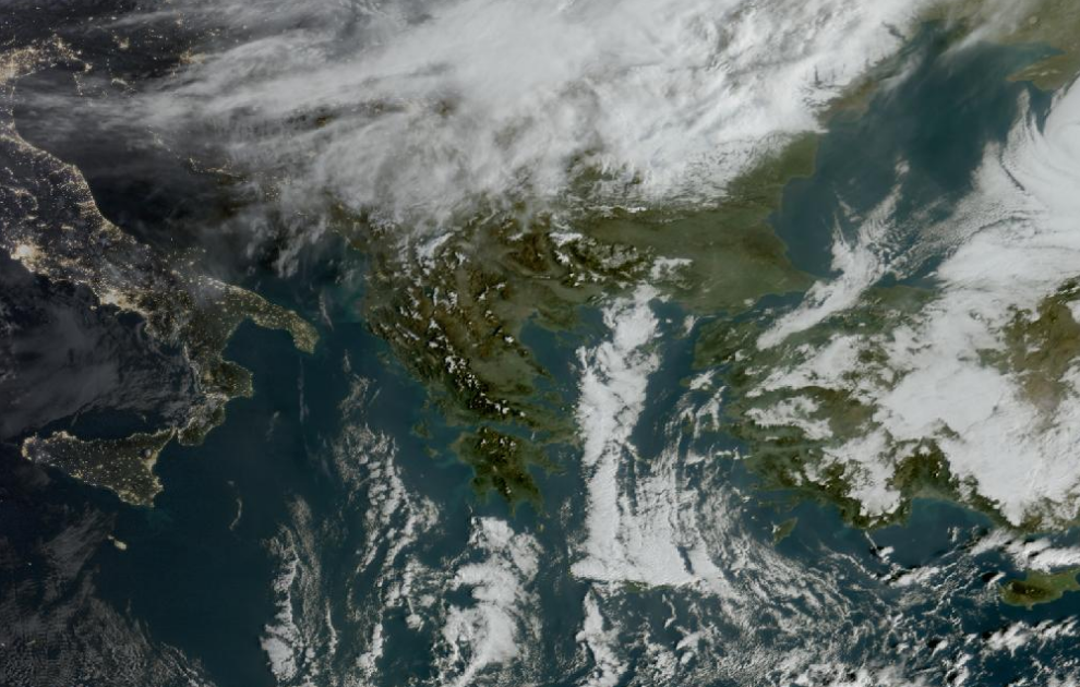 Τελευταία δορυφορική εικόνα νεφοκάλυψης